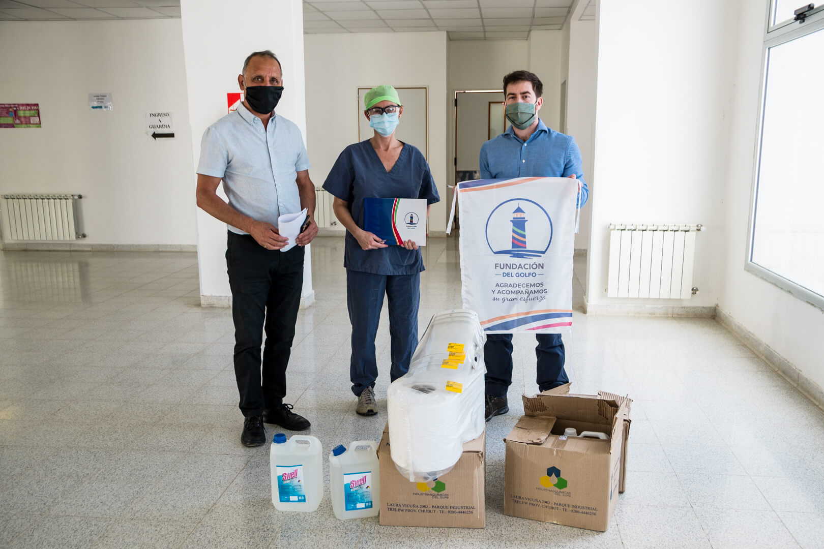 FdG donó elementos de protección personal y sanitizantes al Hospital Alvear