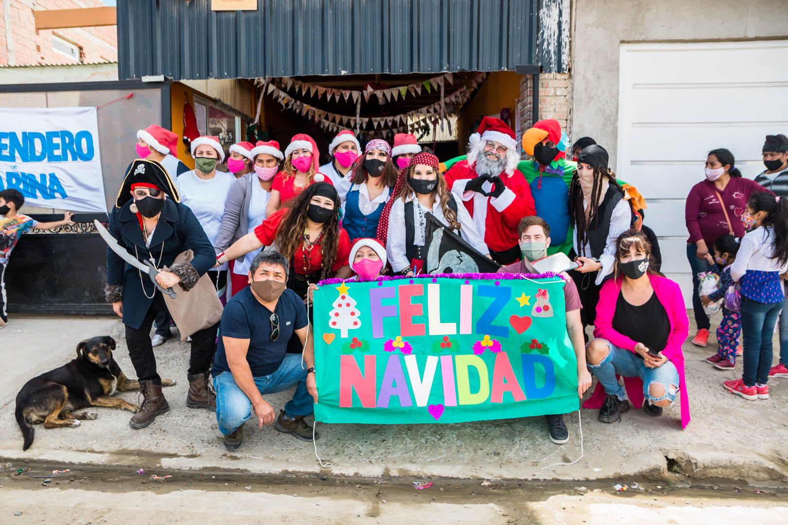 En vísperas de Navidad, FdG se hizo presente en el merendero de Sabina Mendez